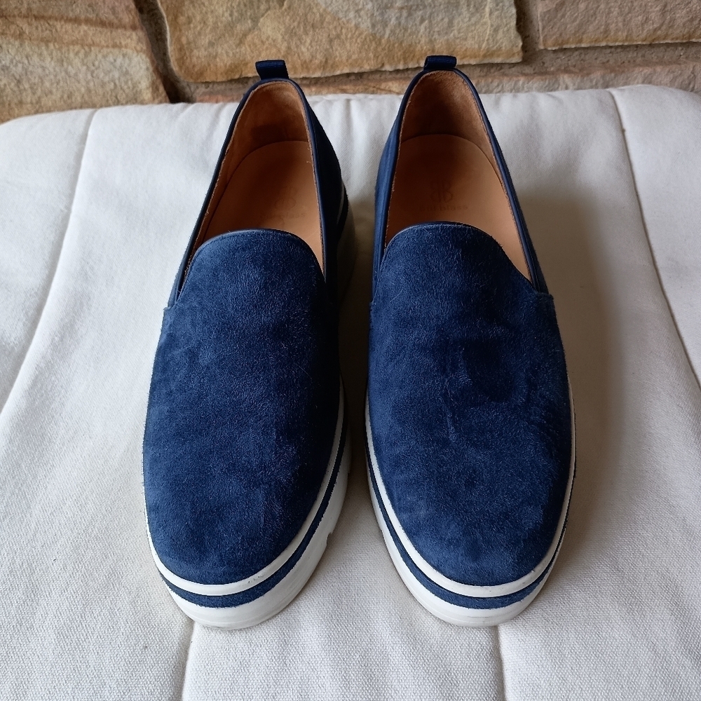 Bill Blass Sutton Blue Suede Leather Sneaker_8.5